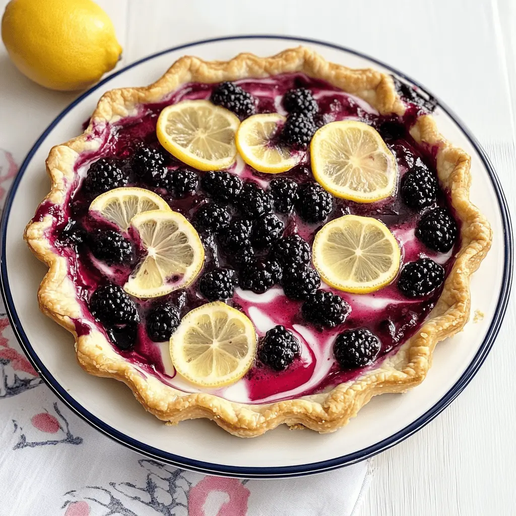 This Blackberry Lemonade Pie is a refreshing twist on dessert with a perfect balance of sweet blackberries and tangy lemonade. Made with a creamy filling and a crumbly crust, it's the ideal treat for summer gatherings or family barbecues. Save this delicious recipe to impress your guests and brighten up any occasion!