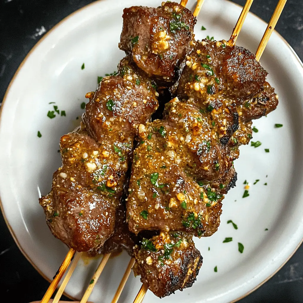 Get ready for a flavor explosion with these Cajun Garlic Parmesan Air Fryer Steak Skewers! Juicy steak pieces are marinated in zesty Cajun spices and topped with rich Parmesan, making for a deliciously unique dish. Perfect for weeknight dinners or a backyard barbecue. Save this recipe and impress your friends and family with a tasty twist on classic skewers!