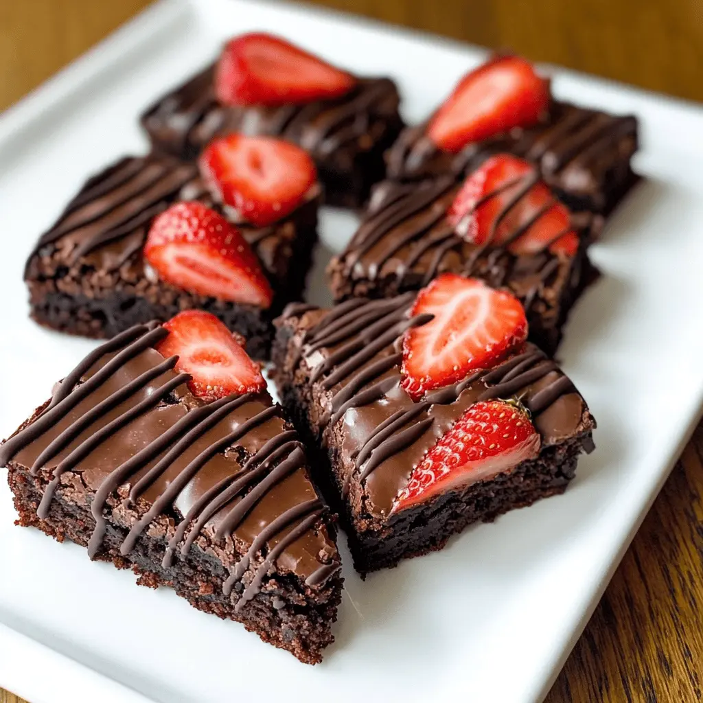 These Chocolate Covered Strawberry Brownies are a delightful treat that combines rich chocolate and fresh strawberries for a truly irresistible dessert. With a fudgy brownie base topped with chocolate ganache and juicy strawberries, they’re perfect for celebrations or a sweet indulgence. Don’t forget to save this recipe for your next gathering or date night! 🍓🍫