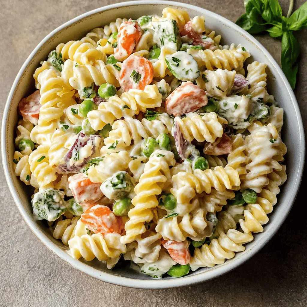 This Creamy Pasta Salad is a delightful mix of tender pasta, crisp veggies, and a rich, tangy dressing. Perfect for potlucks, barbecues, or a quick weeknight meal, it’s a crowd-pleaser that can be prepared in just minutes. Save this recipe to enjoy a bowl of comfort on your next gathering or picnic!