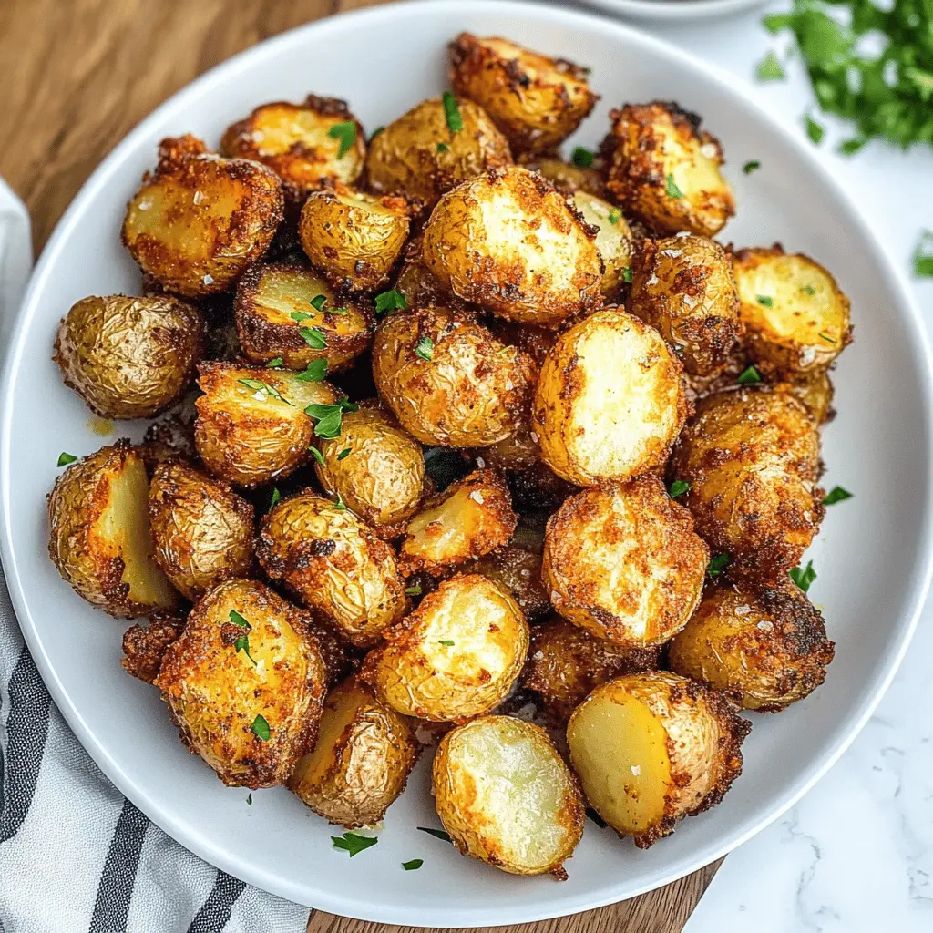 Get ready for a delicious side that everyone will love! These Crispy Air Fryer Potatoes are golden brown, perfectly seasoned, and incredibly easy to make. With just a few simple ingredients, you can enjoy a guilt-free treat that's crispy on the outside and tender on the inside. Save this recipe for your next family dinner or game night! You'll want to indulge in these homemade delights!