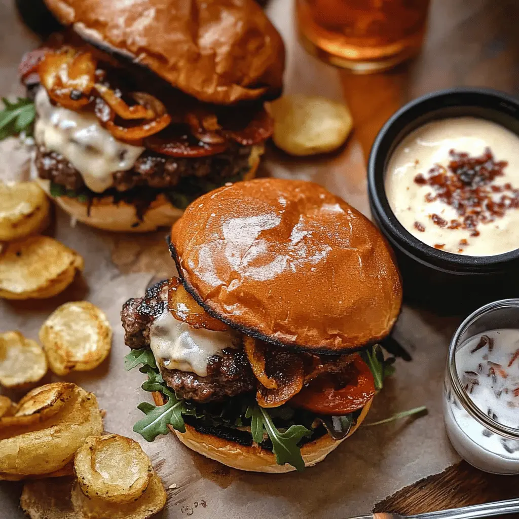 Get ready to impress with this mouthwatering Irish Pub Burger! Juicy beef patties are topped with melted cheddar and crispy bacon, all nestled in a toasted bun with tangy Irish stout sauce. Perfect for game day or a casual gathering, this recipe is not just a burger, it’s an experience. Save this pin for your next cookout and treat your friends to a taste of Ireland!