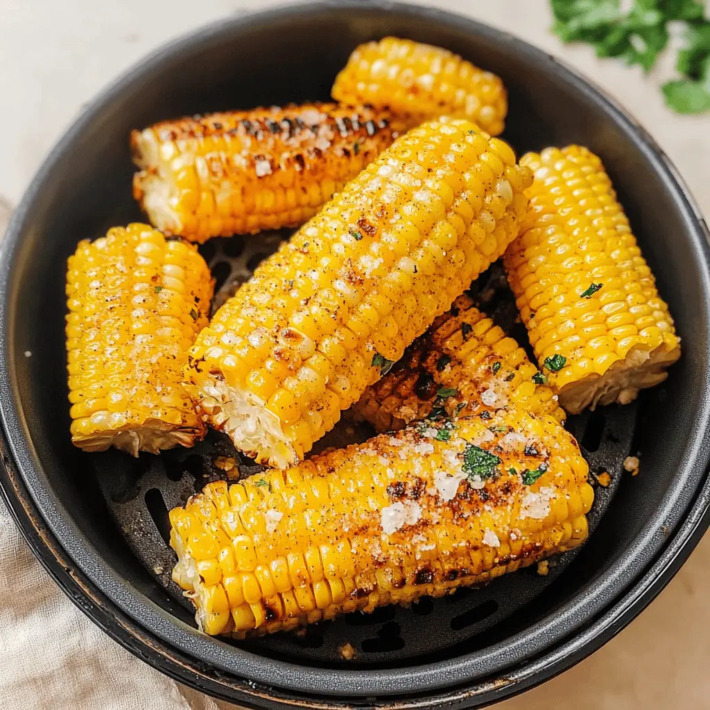 Enjoy sweet, juicy corn on the cob in just minutes with this frozen corn in air fryer recipe! It’s a simple and quick way to bring summer flavors to your table any time of year. Perfectly cooked, tender, and bursting with flavor, this dish is great for BBQs, weeknight dinners, or a tasty snack. Save this recipe for your next gathering!