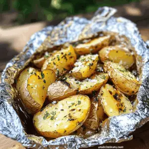 Spice up your grilling game with these Garlic Herb Grilled Potatoes in Foil! Perfectly tender and infused with flavorful garlic and fresh herbs, this dish is an easy side that complements any meal. Simply toss the potatoes in olive oil and your favorite herbs, wrap them up, and grill to perfection. Save this recipe for your next barbecue or family gathering!