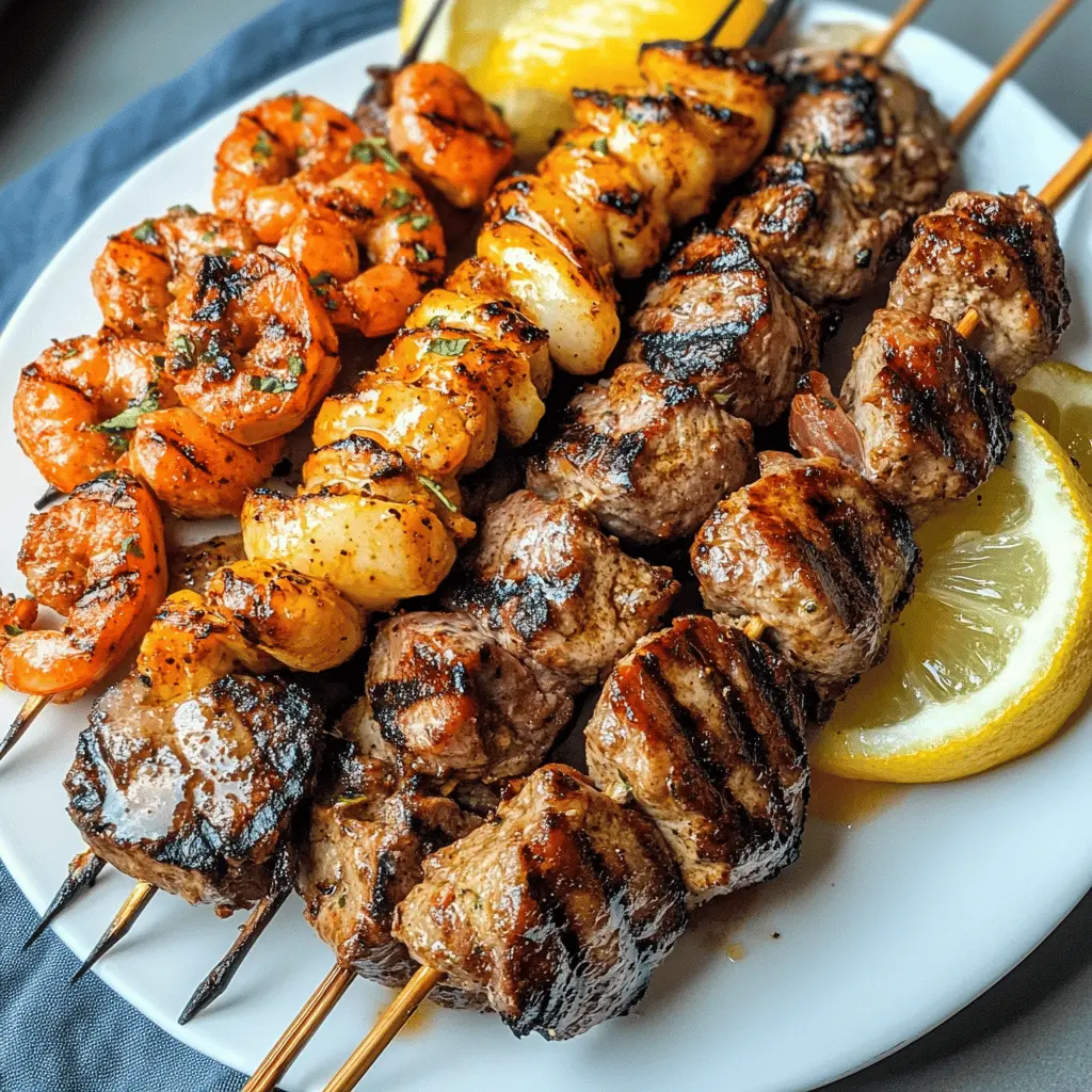 Get ready for a delicious backyard feast with these Grilled Surf and Turf Skewers! Perfectly marinated steak and juicy shrimp come together for a flavor-packed meal. Quick to prepare and ideal for summer gatherings or family dinners, these skewers promise to impress. Don’t forget to save this recipe for your next cookout!