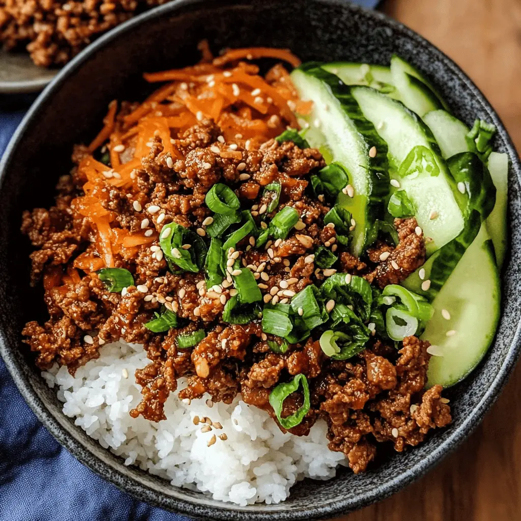 Savor the rich taste of Ground Beef Bulgogi, a twist on the classic Korean dish! This quick and easy recipe features tender beef marinated in a savory mix of soy sauce, garlic, and sesame oil, delivering mouthwatering flavor. Perfect for weeknight dinners or a special gathering. Save this recipe to treat yourself and friends to a delicious homemade meal!