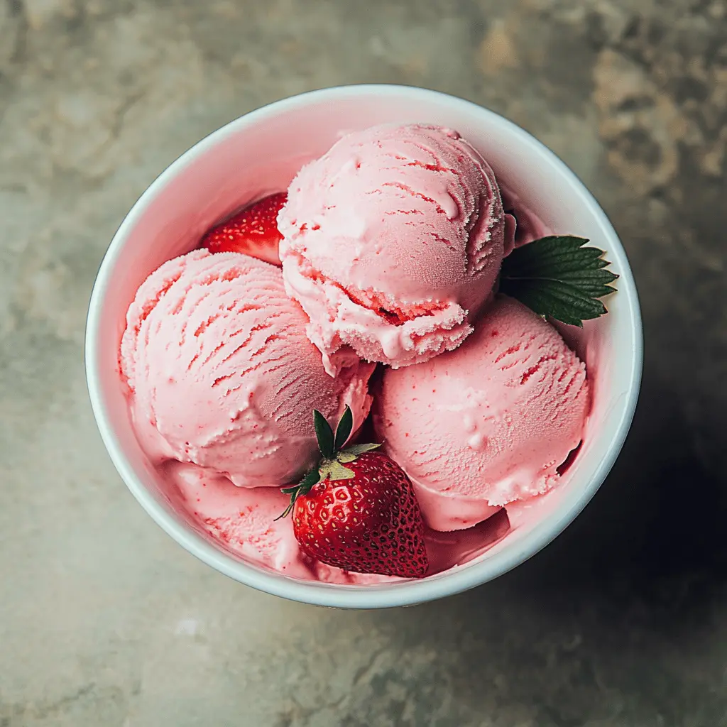 Cool down with this creamy Homemade Strawberry Ice Cream, bursting with fresh strawberry flavor! Made with just a few simple ingredients, this delightful treat is perfect for hot summer days or special occasions. Save this recipe for a fun dessert that everyone will love!