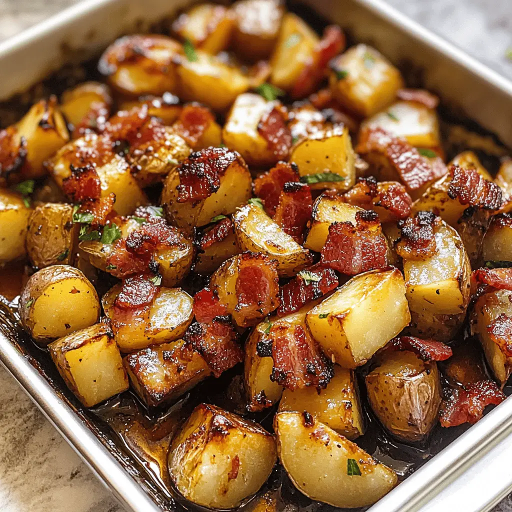 Sweet and salty collide in these Honey Bacon Roasted Potatoes! Perfectly crispy on the outside and tender on the inside, they're drizzled with honey and tossed with savory bacon for a delicious twist on a classic side. Ideal for weeknight dinners or holiday gatherings. Save this recipe for a delightful addition to your table!