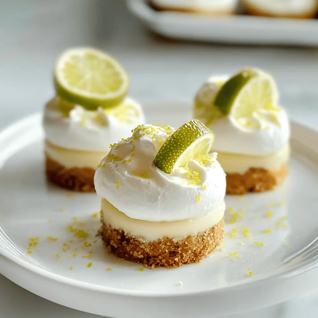 Bring a taste of summer to your kitchen with these delightful No-Bake Mini Key Lime Pies! Made with zesty lime juice and a creamy filling, they’re perfect for vibrant gatherings or a sweet treat anytime. Easy to prepare and super refreshing, just whip them up and chill! Save this recipe for a fun dessert that everyone will love!