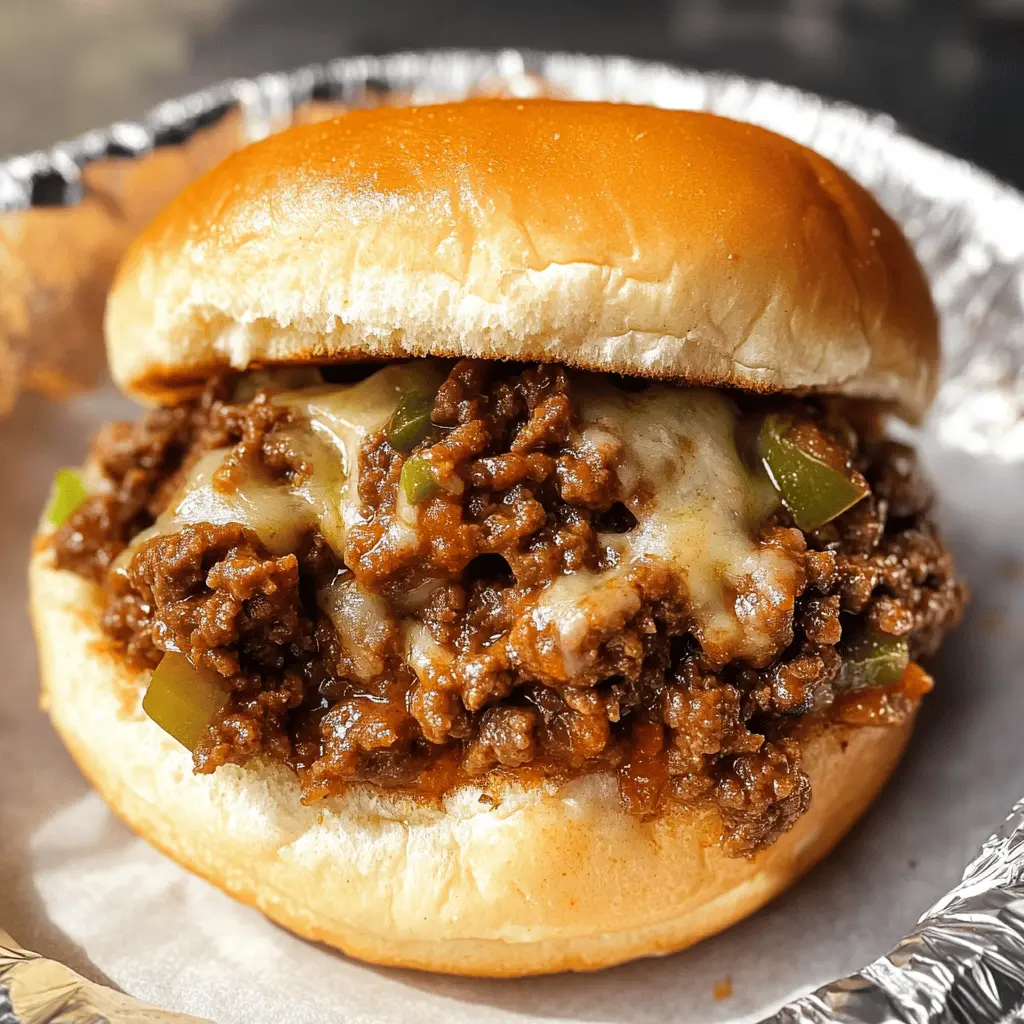 Get ready for a fun twist on a classic favorite! These Philly Cheesesteak Sloppy Joes combine savory steak, melted cheese, and a deliciously messy sauce. Perfect for a casual dinner or game day snacks, this easy recipe is sure to please everyone. Save this pin to whip up a hearty meal that brings comfort food to a whole new level!