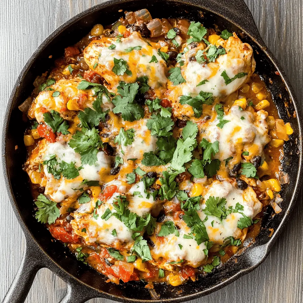Bring the flavors of the Southwest to your dinner table with this Santa Fe Chicken Skillet! Featuring tender chicken, vibrant bell peppers, and a zesty blend of spices, this one-pan meal makes for an easy yet delicious weeknight dinner. Perfect for busy nights or a warming family feast—save this recipe for a tasty night in!
