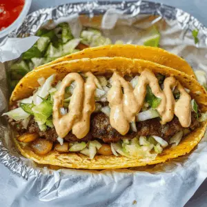 These Smash Burger Tacos are the perfect mash-up of juicy burgers and crispy tacos! With savory beef patties, melty cheese, and fresh toppings all tucked inside a warm tortilla, they make for a fun and satisfying meal. Ideal for taco night or game day, you won't want to miss this unique twist. Save this recipe to bring a smile to your dinner table!