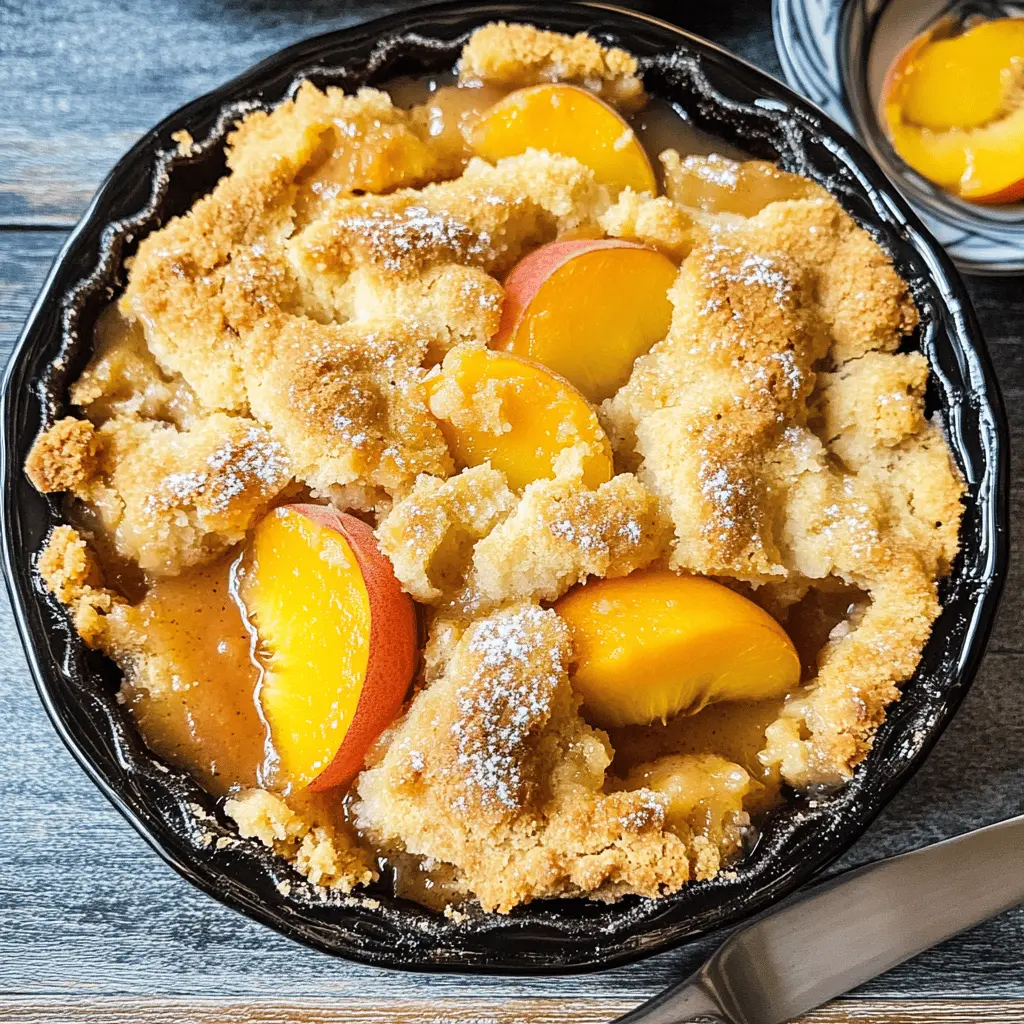 This Southern Peach Cobbler is bursting with juicy peaches and a fluffy, buttery crust that melts in your mouth! Perfect for summer gatherings or a cozy night in, this classic dessert brings sweet nostalgia with every bite. Don’t forget to save this recipe for your next family cookout or BBQ! Your friends and family will be asking for seconds!