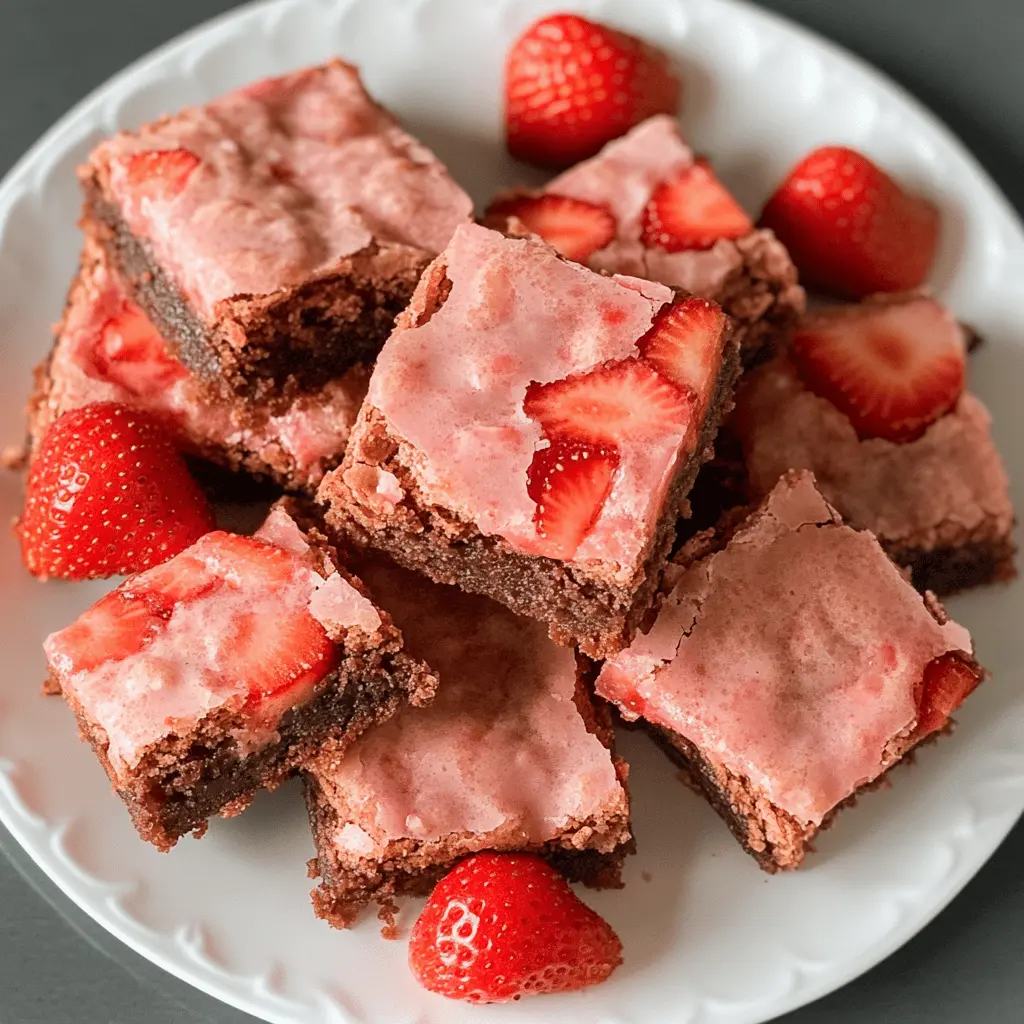 These Strawberry Brownies are a delightful twist on a classic treat! Bursting with fresh strawberries and rich chocolate flavor, they’re perfect for any occasion, from casual gatherings to special celebrations. Save this recipe to impress your friends and family with a sweet, fruity dessert that’s sure to make everyone smile! 🍓🍫