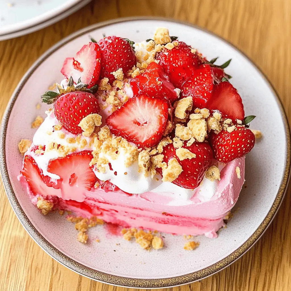 This Strawberry Lush is a refreshing and creamy dessert that's perfect for any occasion! With layers of fluffy whipped cream, vibrant strawberries, and a delicious crust, it's a delightful treat everyone will love. Ideal for summer picnics or family gatherings, don’t forget to save this recipe for your next get-together!