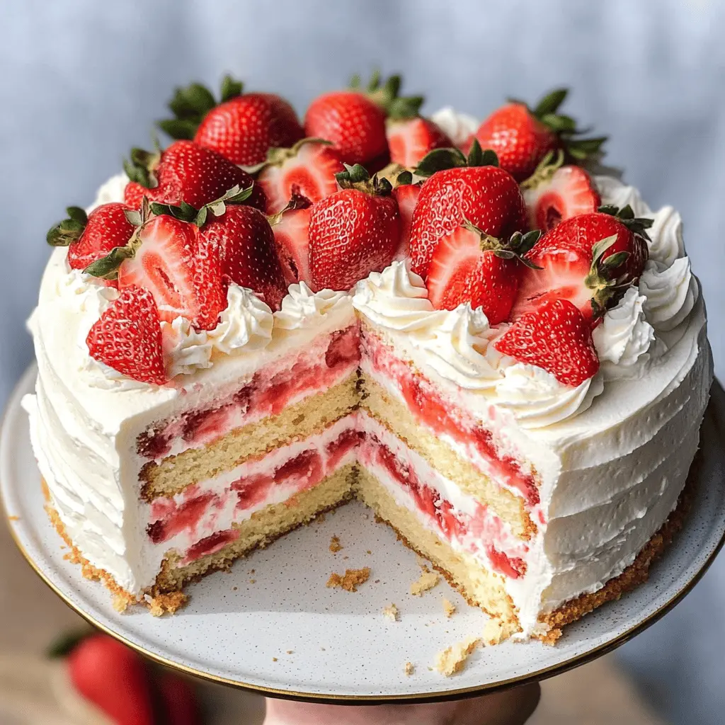 Treat yourself to a delightful Strawberry Shortcake Layer Sponge Cake that’s perfect for any occasion! This light and fluffy sponge is layered with fresh strawberries and whipped cream, creating a refreshing dessert that's hard to resist. Save this recipe for your next summer gathering or special celebration!
