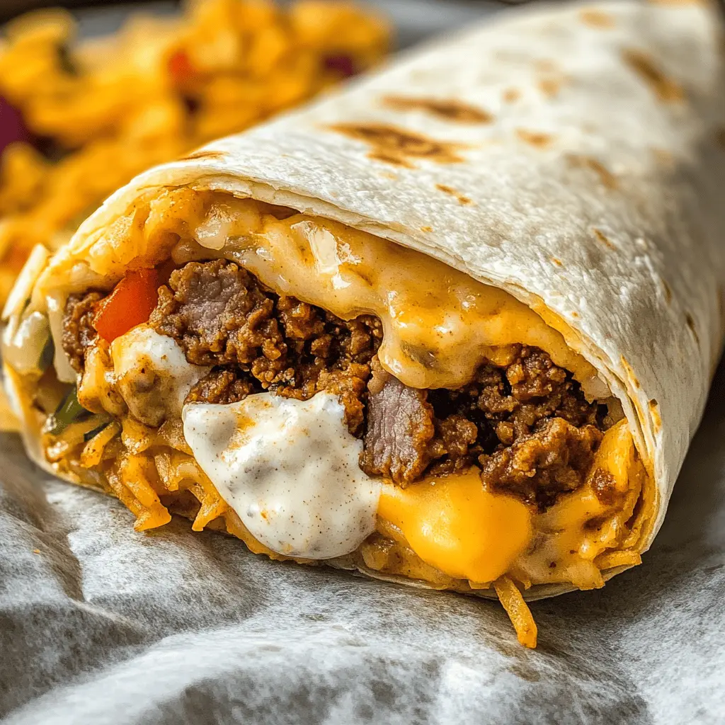 Looking for a quick and tasty meal? This Taco Bell Beefy Melt Burrito is packed with seasoned beef, warm nacho cheese, and creamy chipotle sauce, all wrapped in a soft flour tortilla. Perfect for lunch or dinner, it's a satisfying choice for any taco lover. Don't forget to save this recipe for your next taco night!