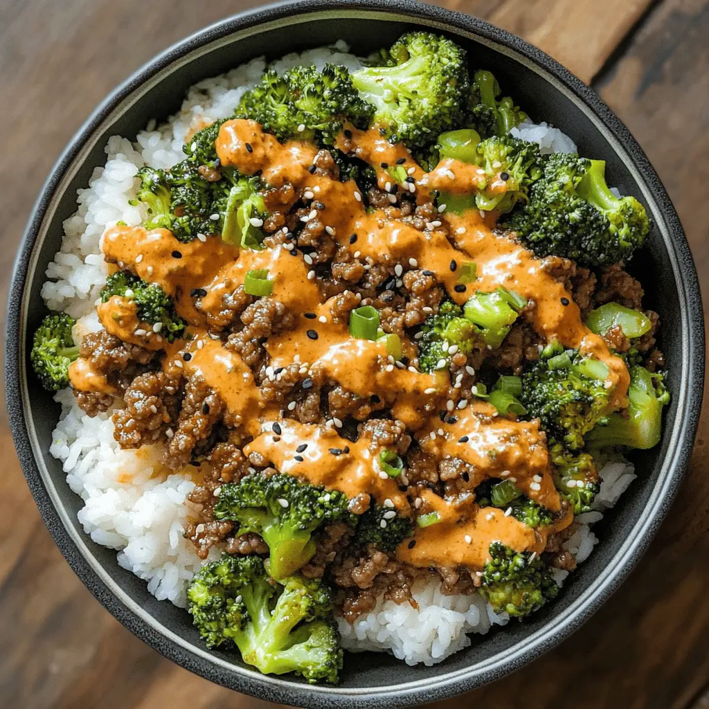 This Teriyaki Ground Beef and Broccoli dish is a quick and flavorful weeknight meal! Tender beef pairs perfectly with crisp broccoli, all drizzled with creamy Yum Yum sauce. It's not just easy to make, but also full of delicious Asian-inspired flavors. Save this recipe for a bustling evening or a fun family dinner—you'll want to make it again and again!