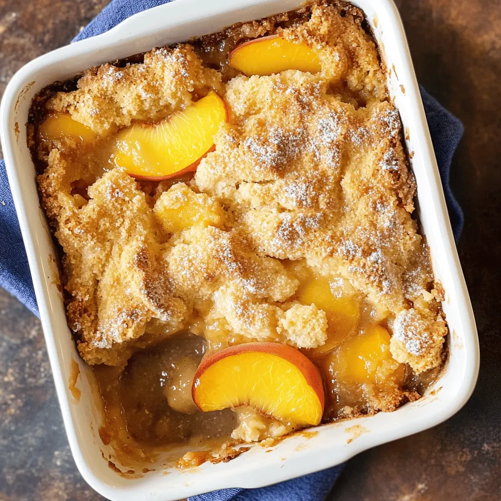Sweet summer peaches shine in this delightful Peach Cobbler recipe! With its golden, flaky crust and juicy filling, it's the perfect dessert for family gatherings or a cozy night in. Easy to make and wonderfully satisfying, this dish will have everyone coming back for seconds. Save this recipe for your next barbecue or potluck and bring a taste of summer to your table!