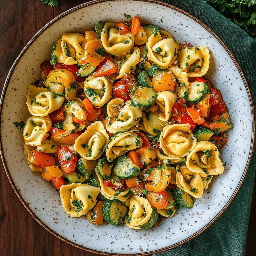 Looking for a quick and delicious dinner? This Tortellini with Sautéed Vegetables recipe is a perfect choice! Featuring tender tortellini tossed with fresh veggies like bell peppers and zucchini, it's both colorful and packed with flavor. Ideal for busy weeknights or leisurely weekends, save this recipe now for a satisfying meal anytime!