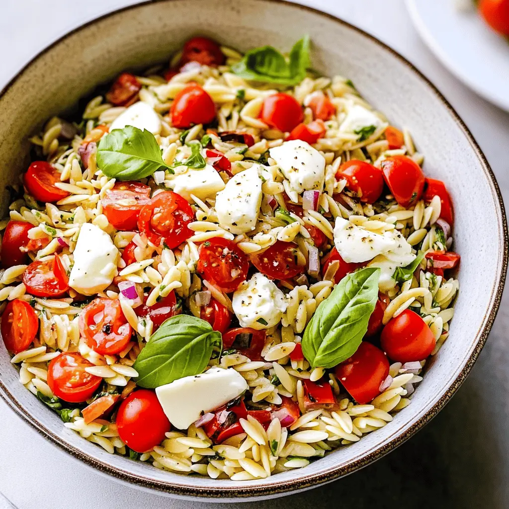 Easy Fresh Orzo Salad With Mozzarella