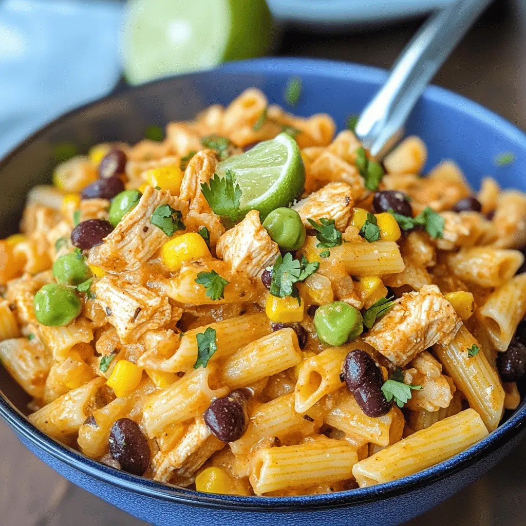 Easy Zesty Chicken Enchilada Pasta Salad