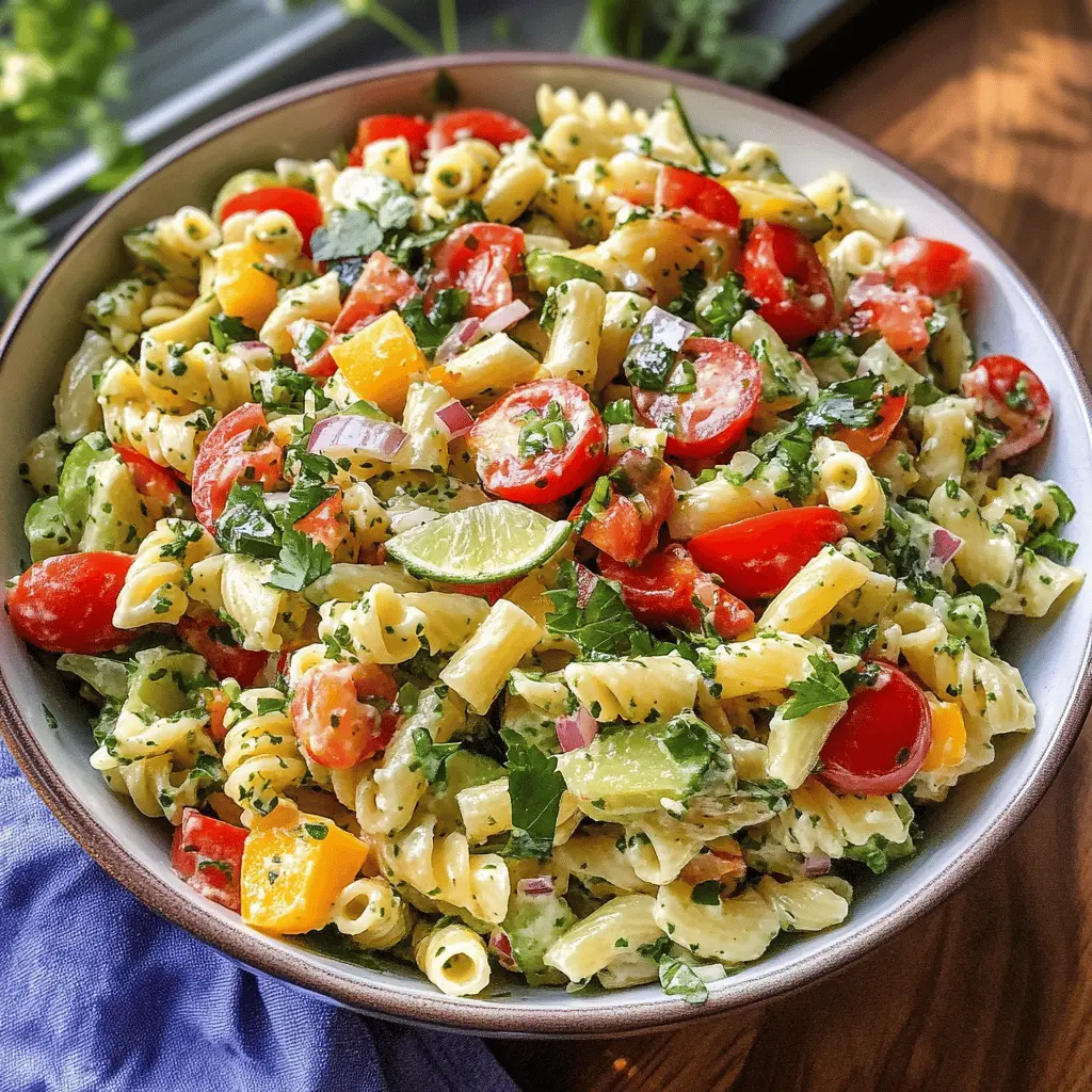 Easy Cilantro Lime Pasta Salad Recipe