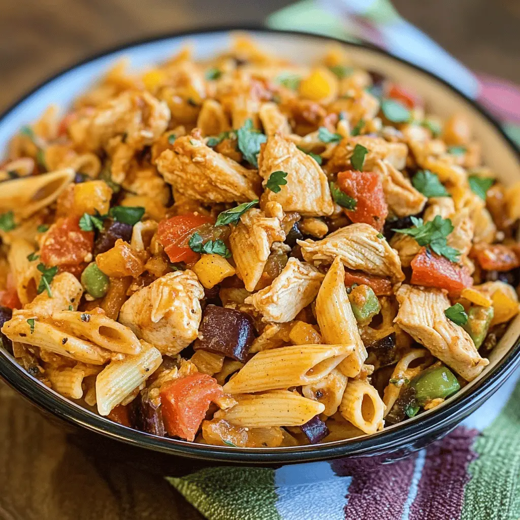 Easy Chicken Fajita Pasta Salad Recipe