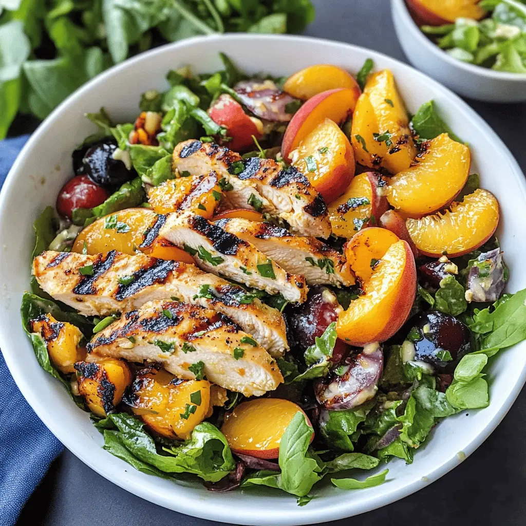 Easy Grilled Peach Chicken Salad Recipe