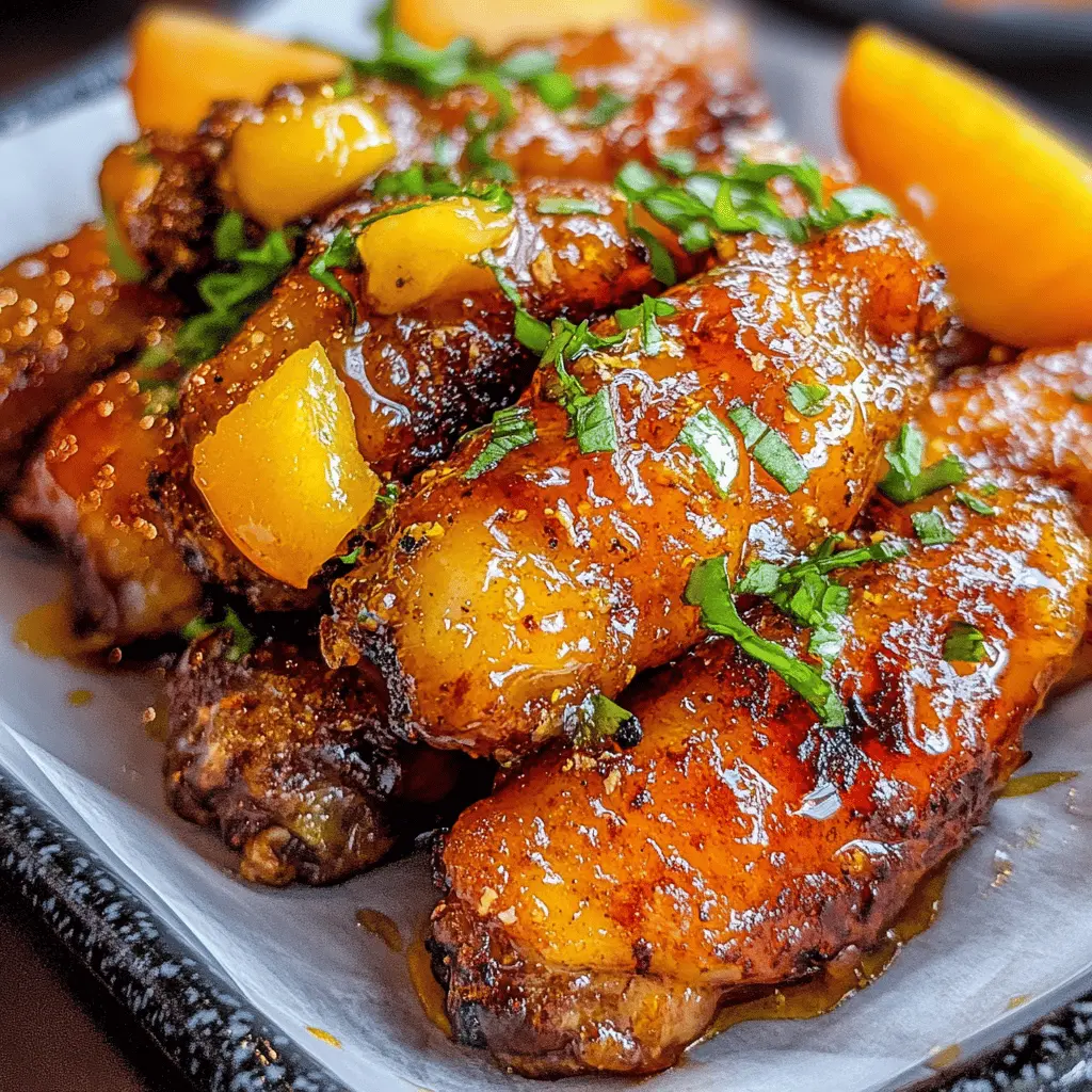 Easy Hot Honey Peach Chicken Wings Recipe