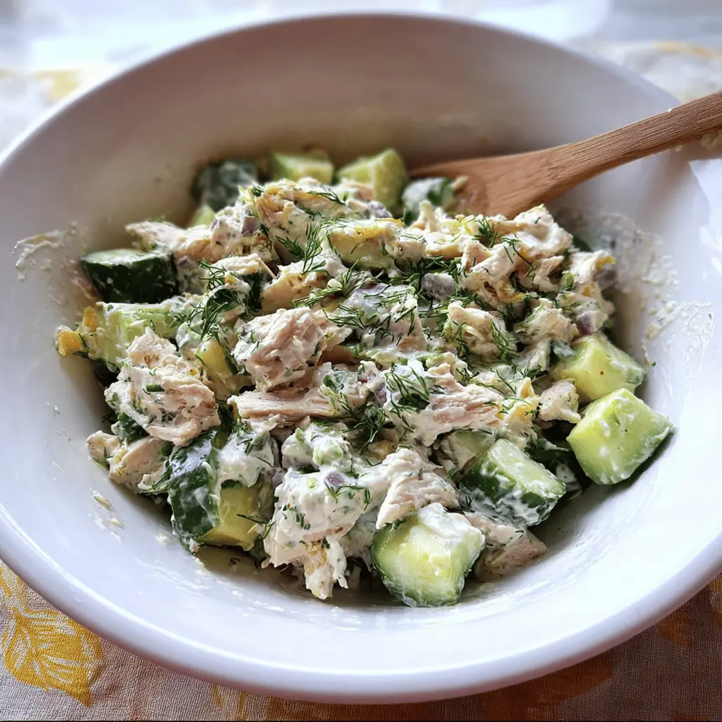 Easy Cucumber Dill Greek Yogurt Chicken Salad