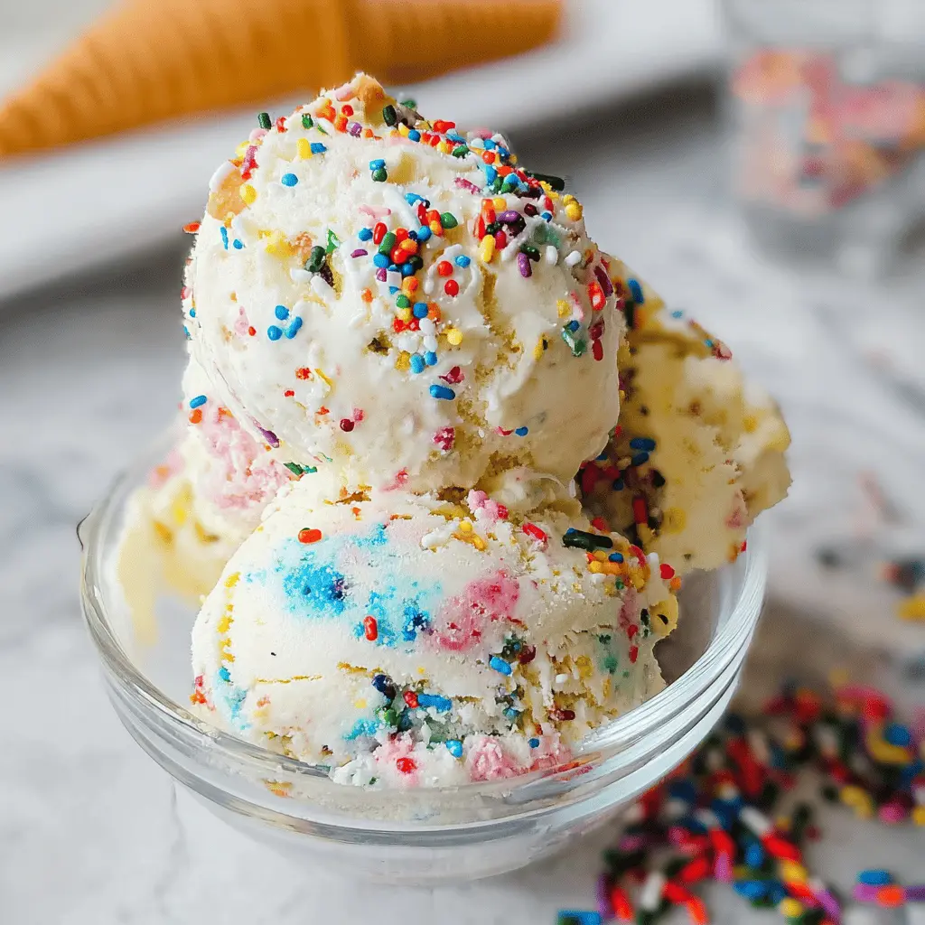 Easy Homemade Birthday Cake Ice Cream Recipe