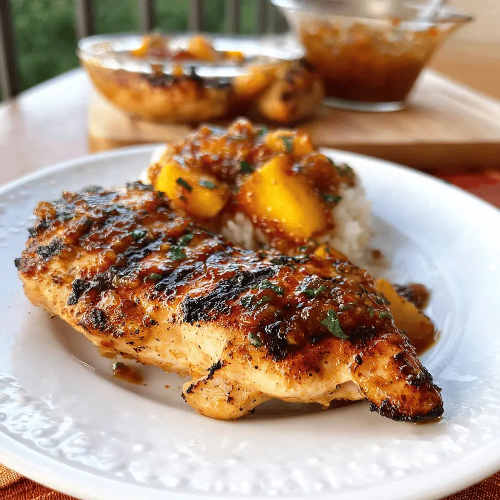 Easy Grilled Chicken With Sweet Peach Chipotle Sauce