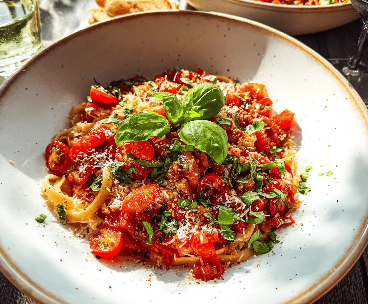 Easy Bruschetta Pasta Recipe for Summer Meals