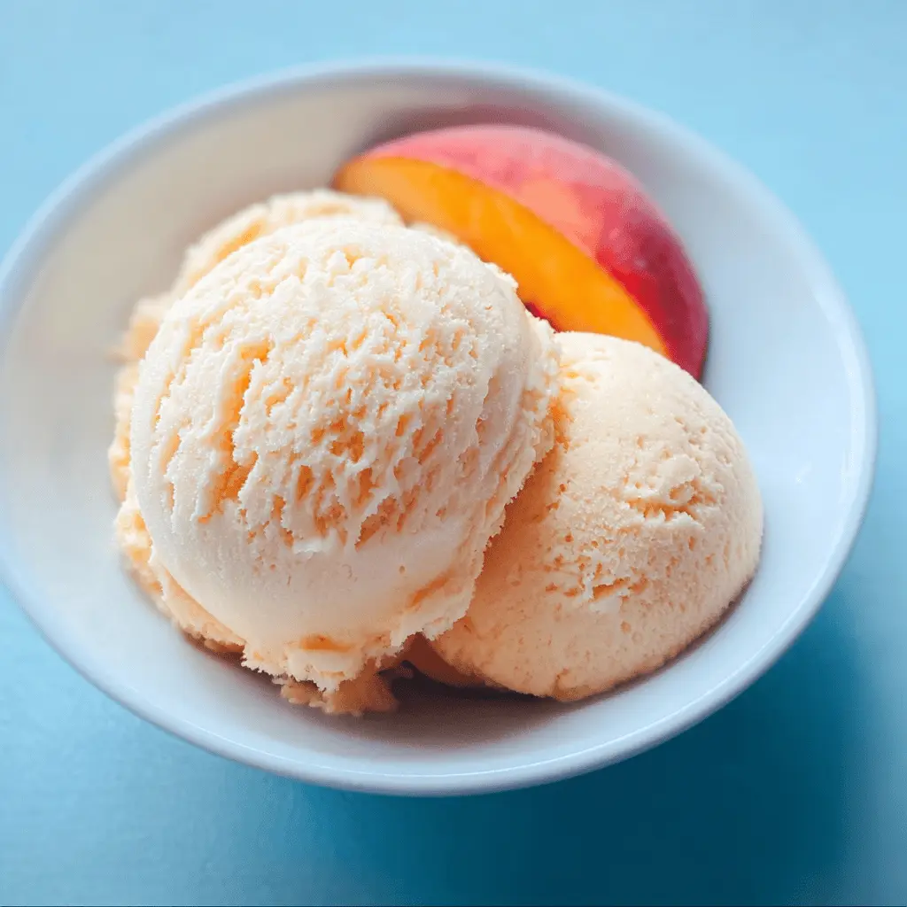 Easy Creamy Keto Peach Ice Cream Recipe