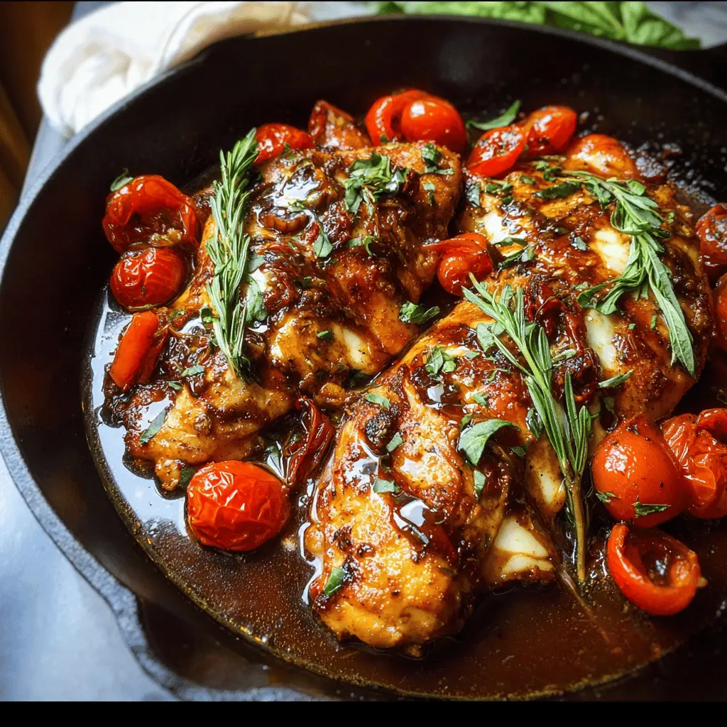 Easy One Pan Balsamic Chicken Recipe