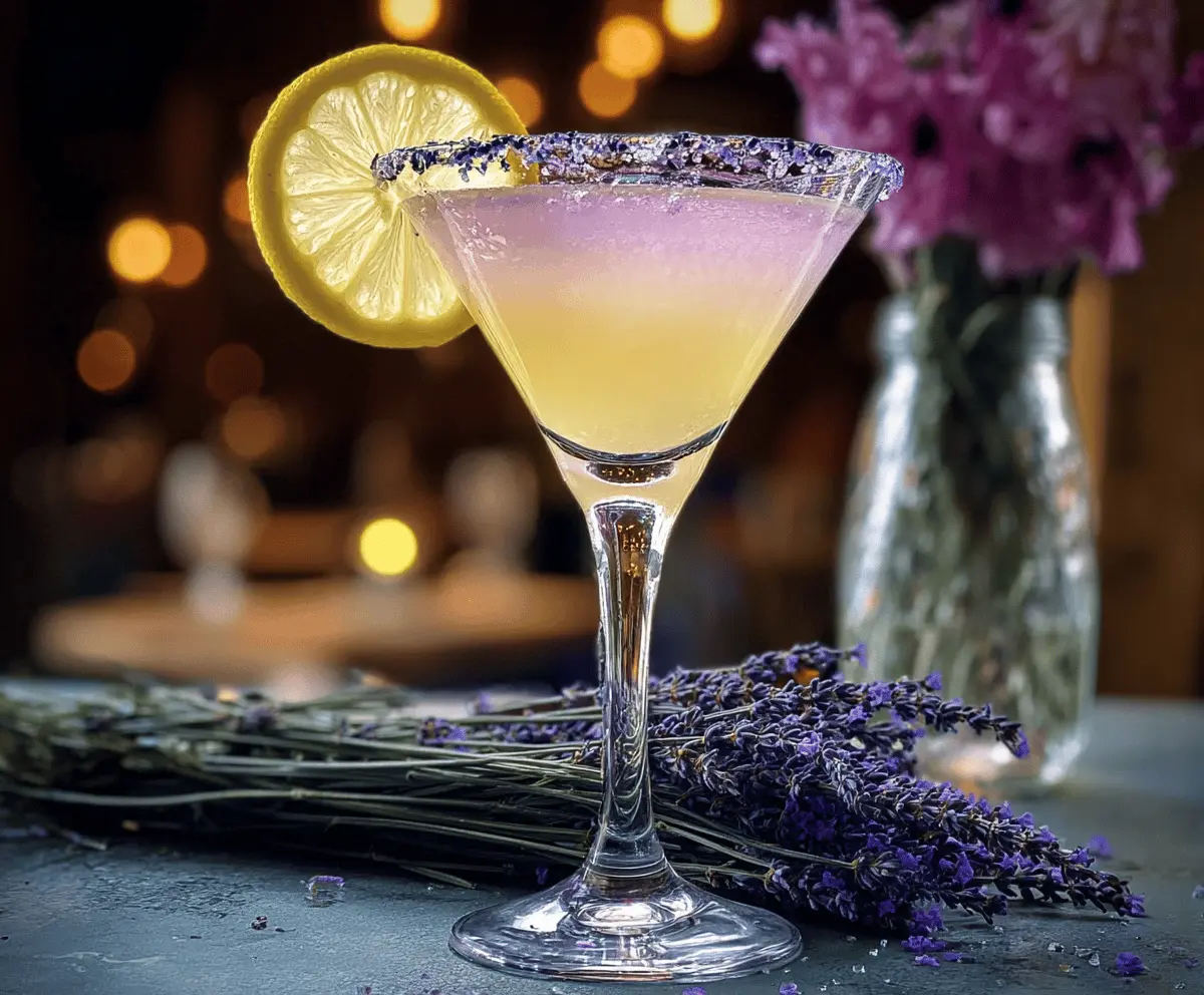 Easy Lavender Lemon Drop Martini Recipe