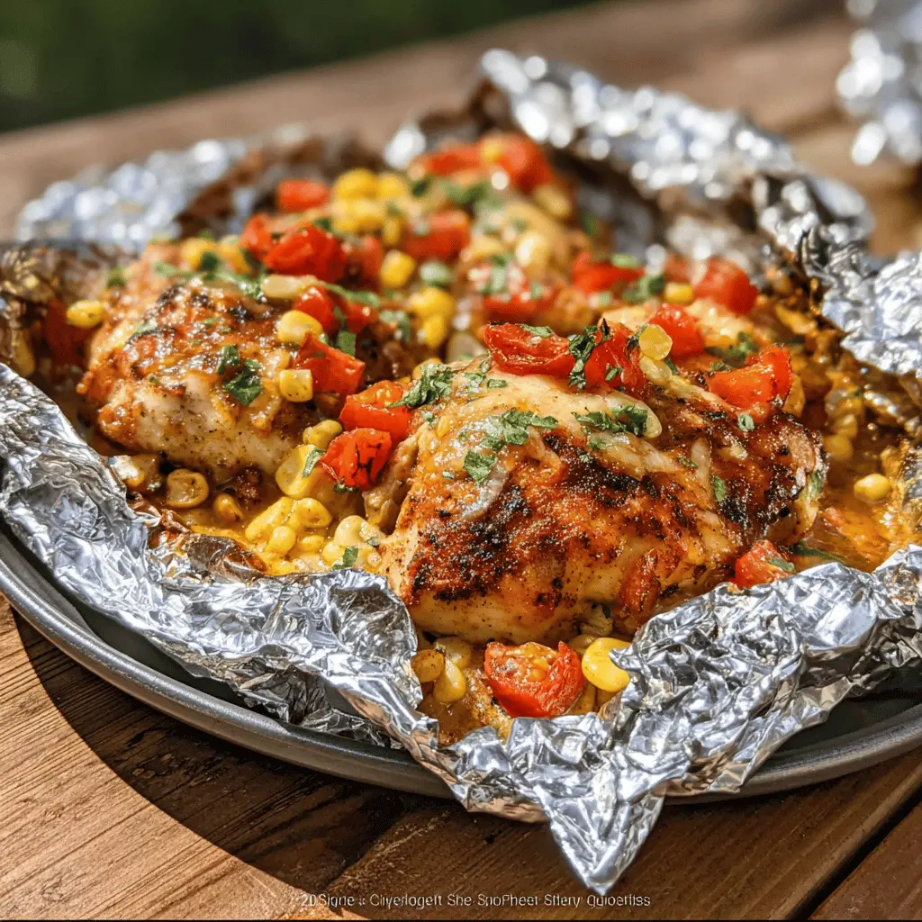 Easy Santa Fe Chicken Foil Packet Dinner