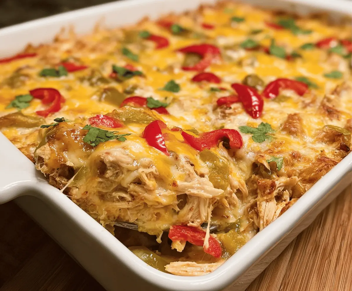 Easy Chicken Fajita Casserole Recipe