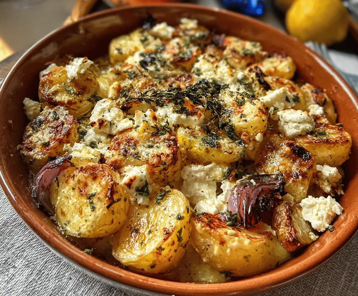 Easy Baked Feta Potatoes with Herbs