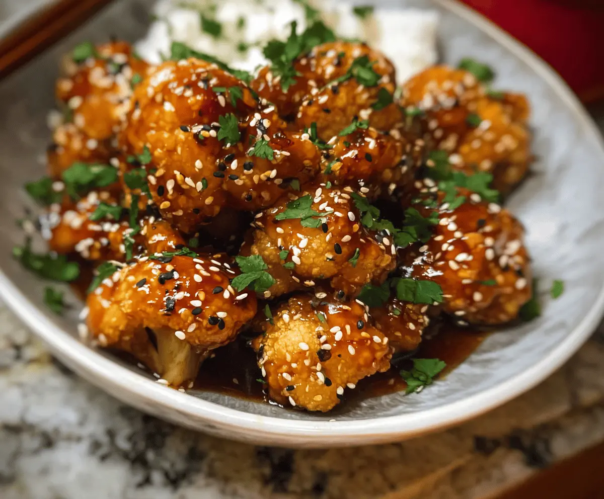 Easy Sticky Sesame Cauliflower Recipe