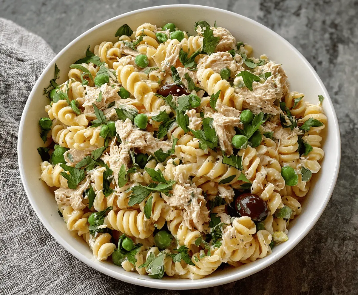 Easy High Protein Tuna Pasta Salad Recipe