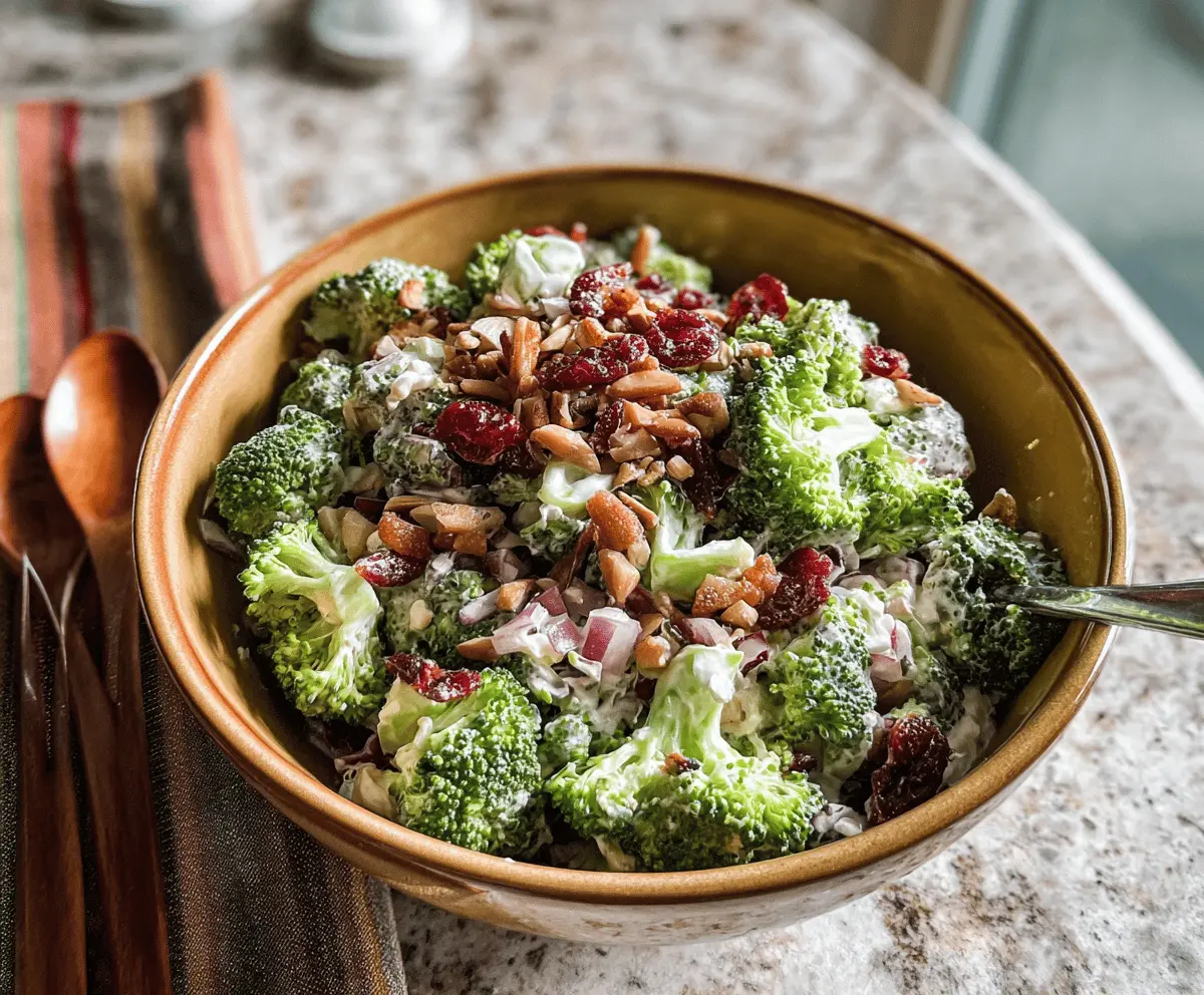 Easy Broccoli Salad Recipe with Crunchy Bacon