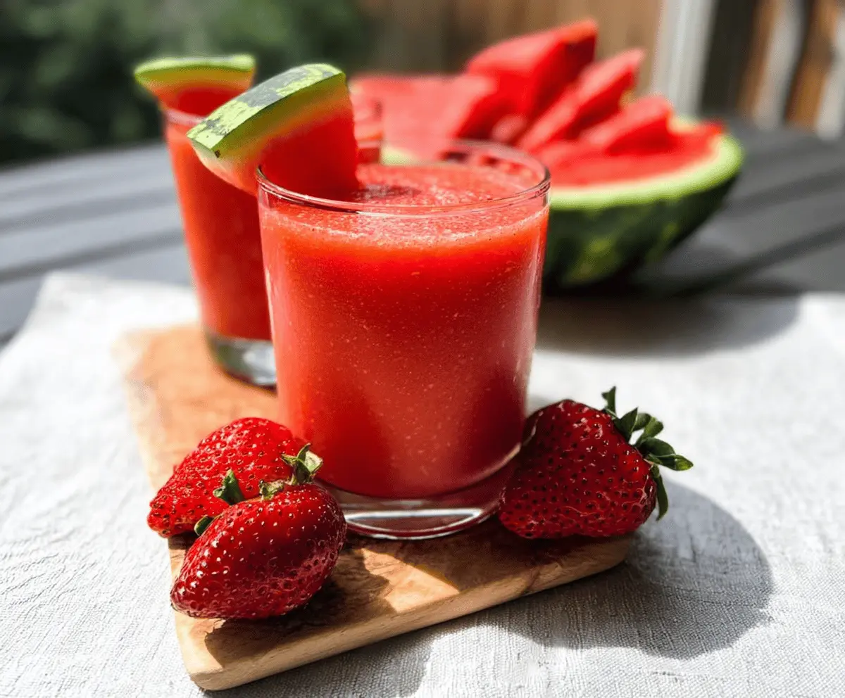 Easy Strawberry Watermelon Smoothie Recipe