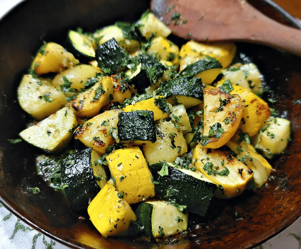 Easy Low Carb Garlic Butter Zucchini & Squash