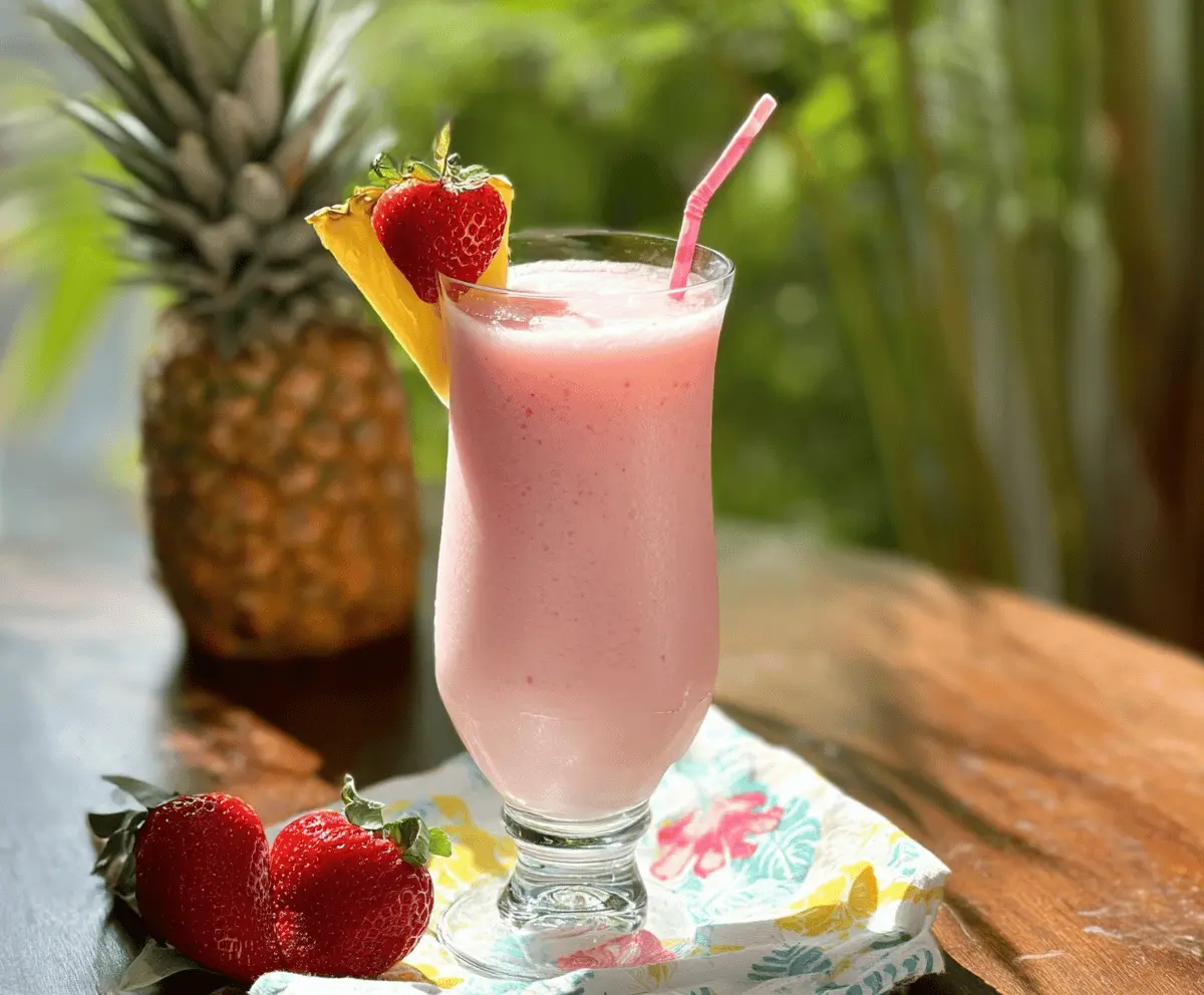 Easy Refreshing Virgin Strawberry Piña Colada Recipe