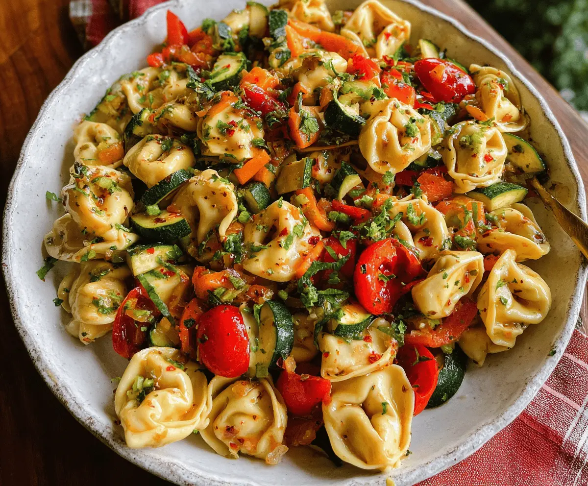 Easy Tortellini With Sautéed Vegetables Recipe