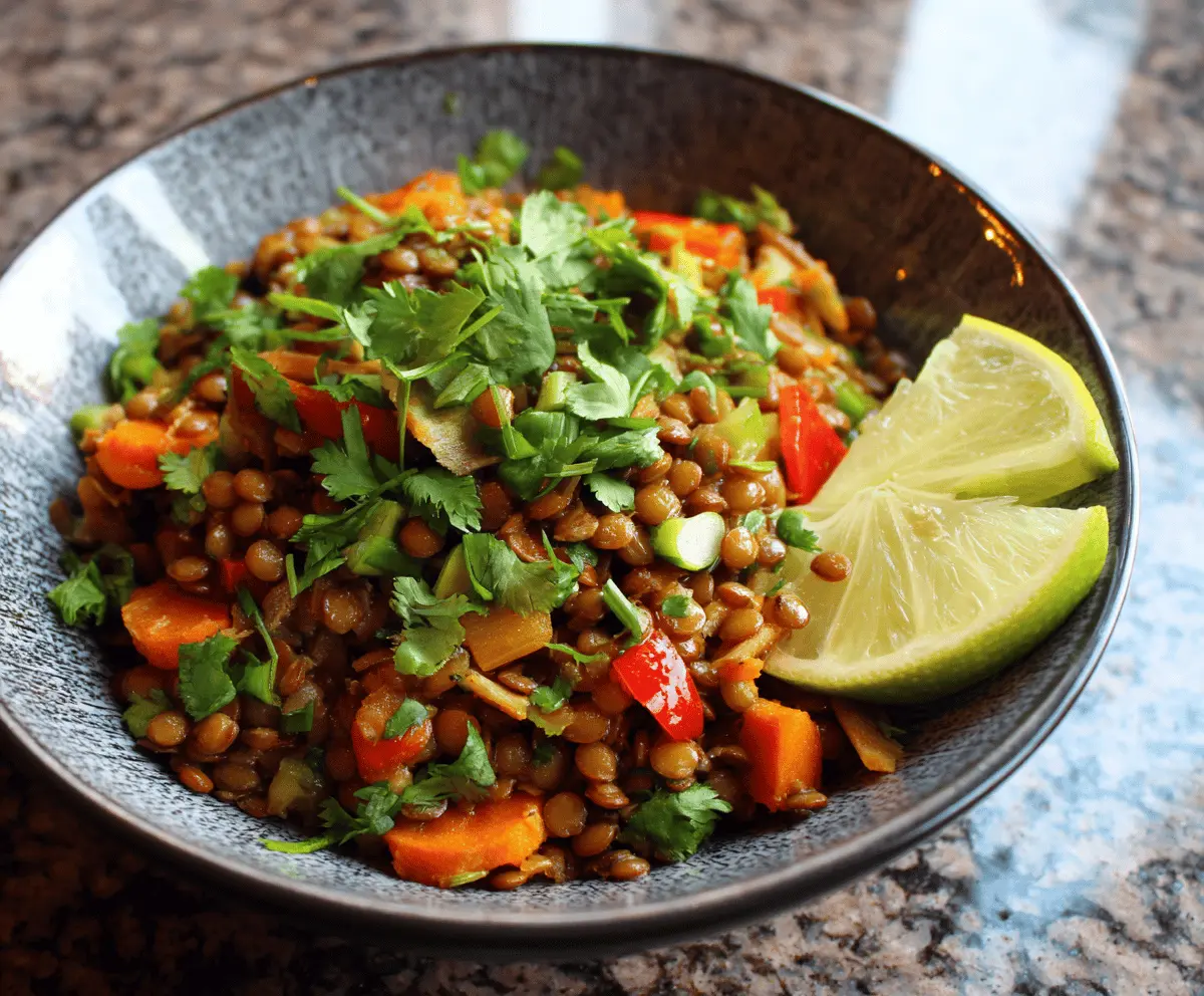 Vegan Lentil Stir-Fry
