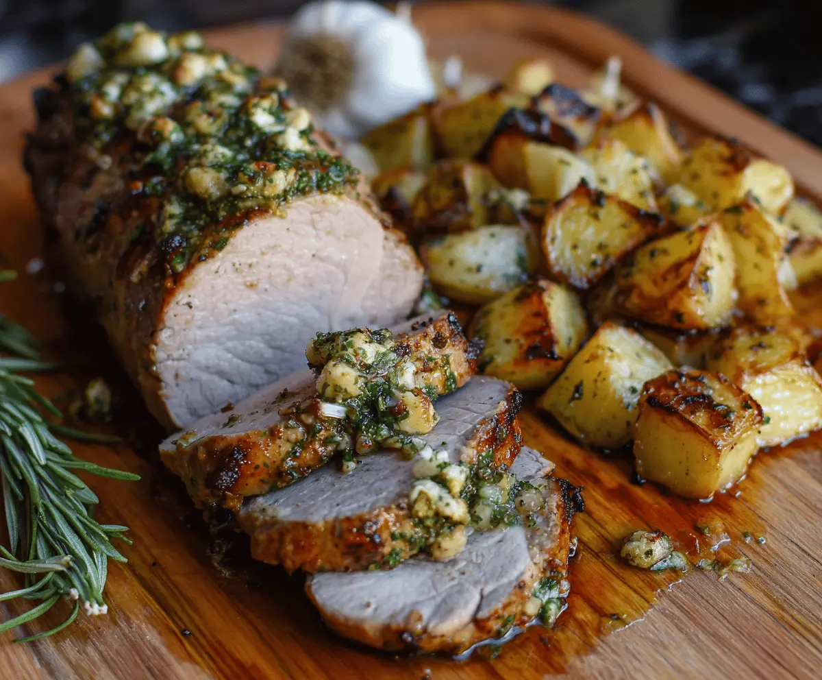 Garlic Roasted Pork Tenderloin