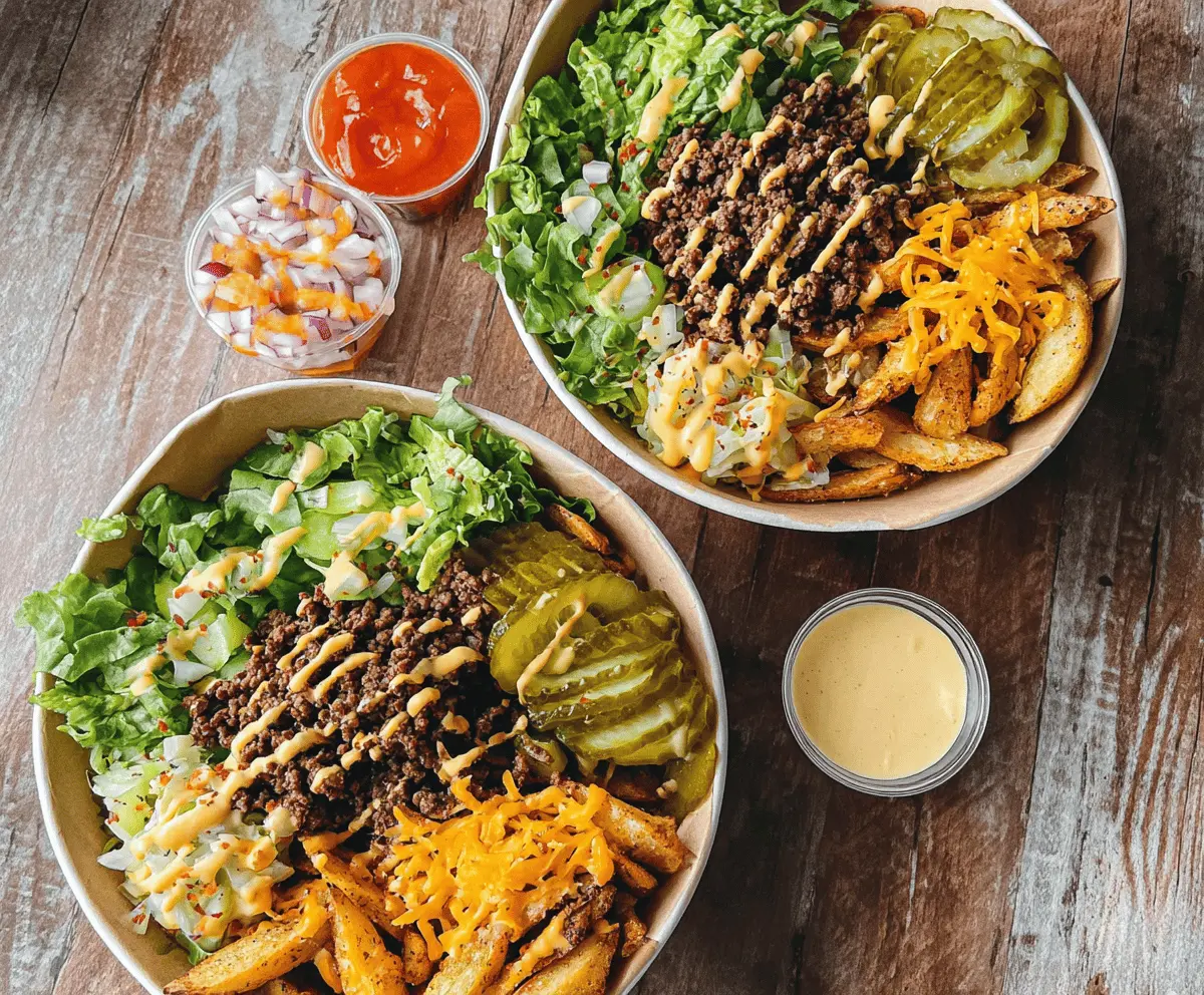 Healthy Low-Carb Burger Bowls Recipe
